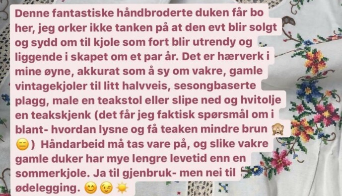<strong>SKAPTE ENGASJEMENT:</strong> Meldingen Camilla skrev på Instagramkontoen "Tidstypisk". <strong>SKAPTE ENGASJEMENT:</strong> Meldingen Camilla skrev på Instagramkontoen "Tidstypisk".