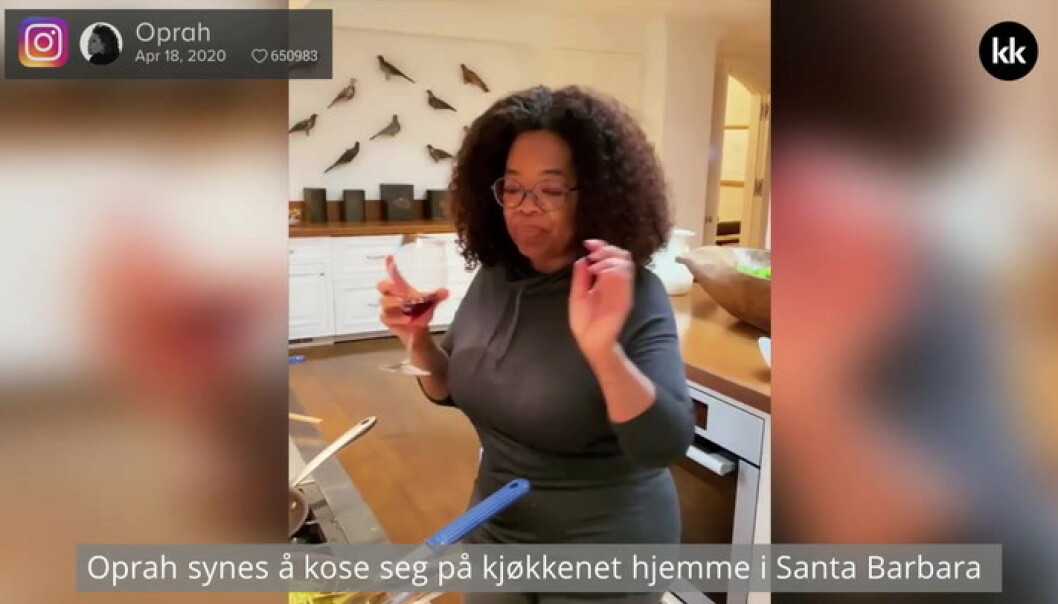 Se Oprahs elleville kjøkkendans! Se Oprahs elleville kjøkkendans!
