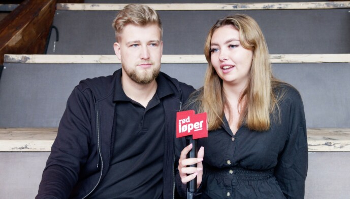 <strong>FERSKE:</strong> Duoen har bare vært sammen i halvannet års tid, og hadde bare vært samboere i tre uker da innspillingen begynte. Foto: Rød Løper <strong>FERSKE:</strong> Duoen har bare vært sammen i halvannet års tid, og hadde bare vært samboere i tre uker da innspillingen begynte. Foto: Rød Løper