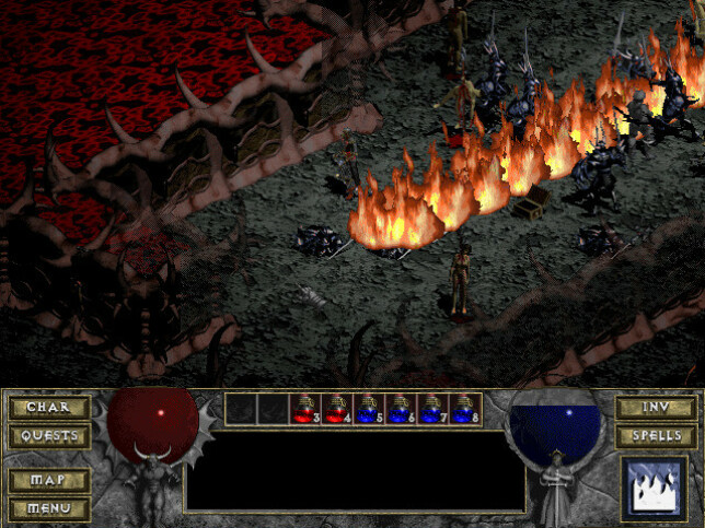 Mørkt, diabolsk og groteskt - Diablo definerte nærmest en hel estetikk da det kom ut i 1997. Eller 1996. Det er faktisk en diskusjon, tro det eller ei, som vi får ta en annen gang. 📸: GOG.com Mørkt, diabolsk og groteskt - Diablo definerte nærmest en hel estetikk da det kom ut i 1997. Eller 1996. Det er faktisk en diskusjon, tro det eller ei, som vi får ta en annen gang. 📸: GOG.com