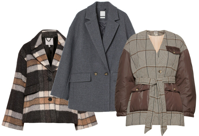 <strong>KORTE JAKKER:</strong> (fra venstre) Ichi, kr 1300. H&M, kr 999. Baum und Pferdgarten, kr 3699. <strong>KORTE JAKKER:</strong> (fra venstre) Ichi, kr 1300. H&M, kr 999. Baum und Pferdgarten, kr 3699.