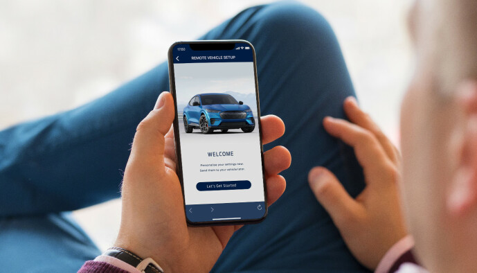 <strong>ALLE FUNKSJONER:</strong> Appen blir bilens fjernkontroll, slik vi kjenner det fra nyere elbiler. Foto: Ford <strong>ALLE FUNKSJONER:</strong> Appen blir bilens fjernkontroll, slik vi kjenner det fra nyere elbiler. Foto: Ford
