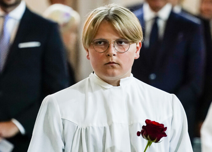<strong>KONFIMERT:</strong> Her er Prins Sverre Magnus avbildet etter at han var blitt konfirmert. Foto: Lise Åserud / NTB scanpix <strong>KONFIMERT:</strong> Her er Prins Sverre Magnus avbildet etter at han var blitt konfirmert. Foto: Lise Åserud / NTB scanpix