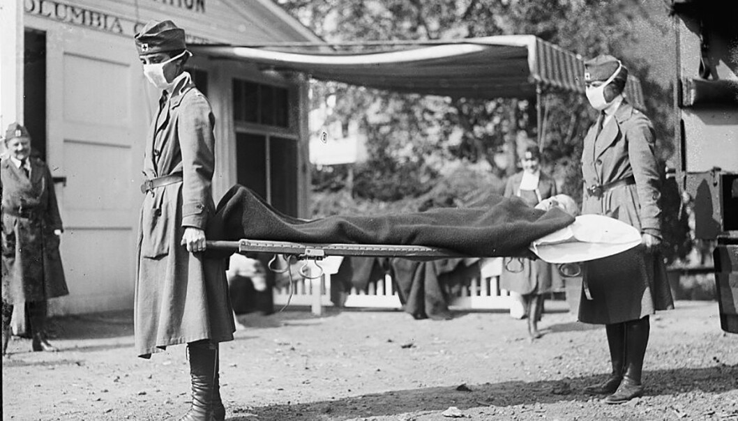 <strong>DEMONSTRASJON:</strong> Sykepleiere deltar i en demonstrasjon utenfor Røde Kors ambulanse-stasjon i Washington i 1918. Foto: Reuters/ NTB Scanpix <strong>DEMONSTRASJON:</strong> Sykepleiere deltar i en demonstrasjon utenfor Røde Kors ambulanse-stasjon i Washington i 1918. Foto: Reuters/ NTB Scanpix