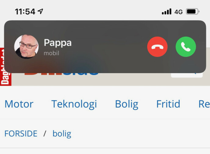 <strong>MINDRE I VEIEN:</strong> Slik ser det ut når noen ringer deg i iOS 14. Skjermbilde: Kirsti Østvang <strong>MINDRE I VEIEN:</strong> Slik ser det ut når noen ringer deg i iOS 14. Skjermbilde: Kirsti Østvang