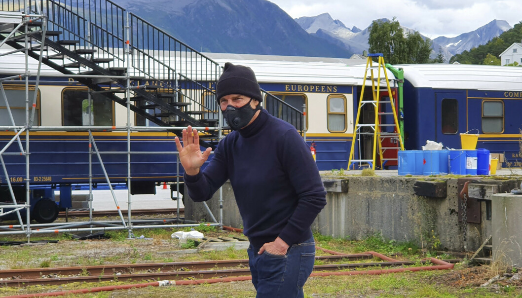 <strong>I ÅNDALSNES:</strong> Tom Cruise på settet i Rauma tidligere i september. Foto: Foto: Even Ørjasæter / Åndalsnes Avis / NTB scanpix <strong>I ÅNDALSNES:</strong> Tom Cruise på settet i Rauma tidligere i september. Foto: Foto: Even Ørjasæter / Åndalsnes Avis / NTB scanpix