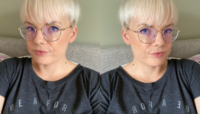 <strong>RETT VEI:</strong> Eller var det feil? Til venstre er slik det ser ut til vanlig når man tar en selfie. Til høyre har vi skrudd på speil visningen. Foto: Kirsti Østvang <strong>RETT VEI:</strong> Eller var det feil? Til venstre er slik det ser ut til vanlig når man tar en selfie. Til høyre har vi skrudd på speil visningen. Foto: Kirsti Østvang