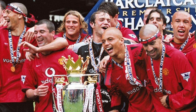 <strong>SUPERGJENG:</strong> Roy Carroll (i midten) feirer seriemesterskapet med Manchester United i 2003. På bildet sees blant andre Rio Ferdinand, Roy Keane, Diego Forlan, Wes Brown, Juan Veron, Ruud van Nistelrooy og Mikael Silvestre. Foto: NTB scanpix <strong>SUPERGJENG:</strong> Roy Carroll (i midten) feirer seriemesterskapet med Manchester United i 2003. På bildet sees blant andre Rio Ferdinand, Roy Keane, Diego Forlan, Wes Brown, Juan Veron, Ruud van Nistelrooy og Mikael Silvestre. Foto: NTB scanpix